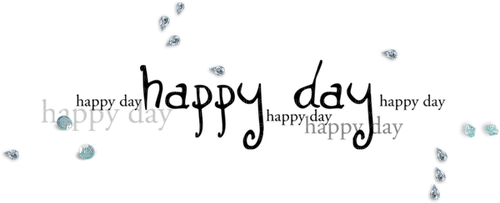 Happy day.Text.Deco.Victoriabea - PNG gratuit