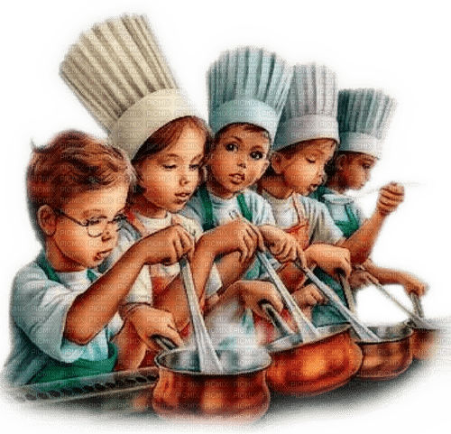 Rena Kinder Vintage Kochen Köche Childs - Free PNG
