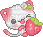 strawberry kitty - GIF animado gratis
