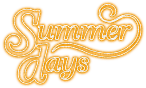 Summer Days.Text.Orange - PNG gratuit