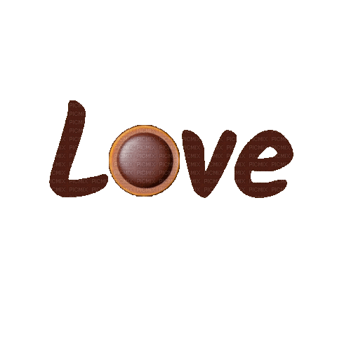 Chocolate Love Text Gif - Bogusia - GIF animado grátis