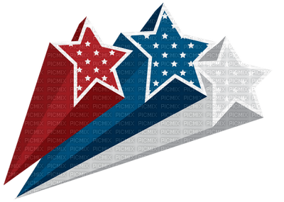Kaz_Creations America 4th July Independance Day American Stars - Free PNG