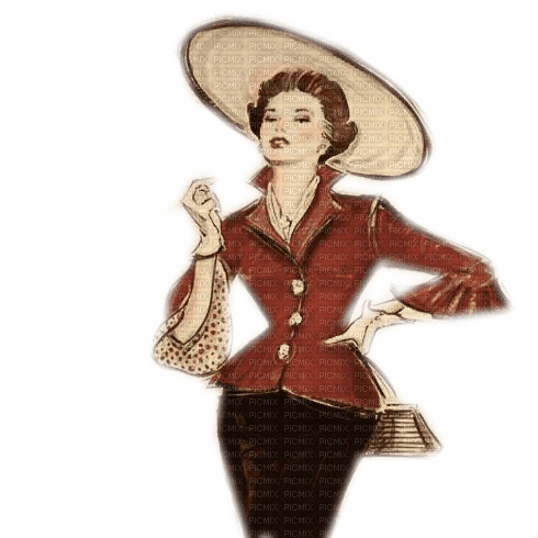 Vintage Woman - kostenlos png