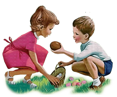 Kaz_Creations Boy Girl Children Friends Easter - png grátis