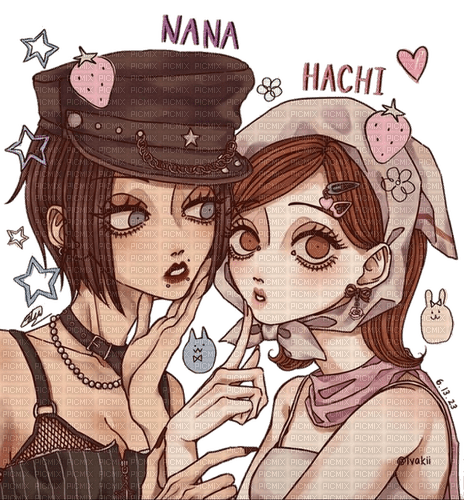Nana and Hachi ❤️ elizamio - Free PNG