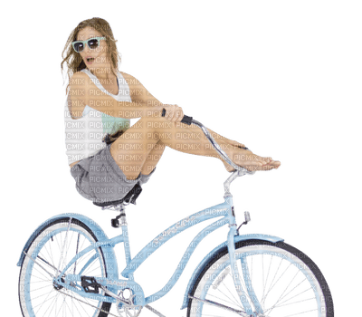 woman with bicycle bp - ücretsiz png