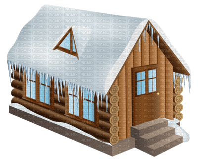 hut wood cabane hütte winter hiver garden jardin neige  snow  house haus maison landscape paysage tube deco - PNG gratuit