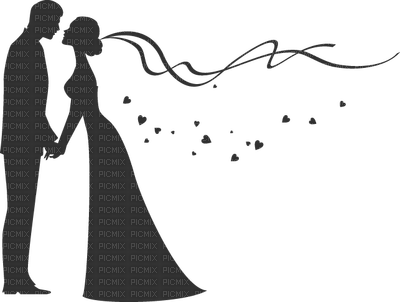 Kaz_Creations Wedding Silhouettes Silhouette - png grátis