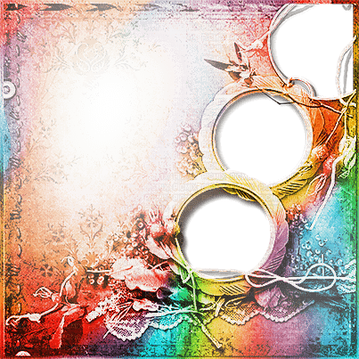 soave frame background transparent  rainbow - PNG gratuit