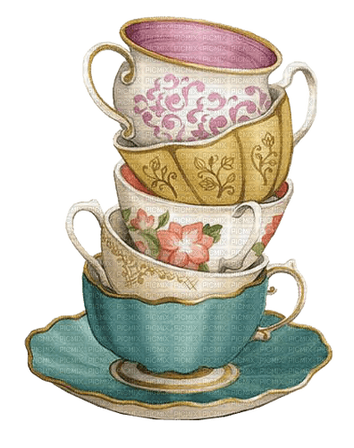 kikkapink deco vintage cup tea - bezmaksas png