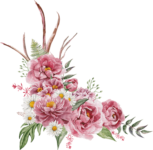 kikkapink corner pink flowers - безплатен png