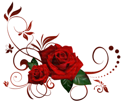 roses deco - zadarmo png