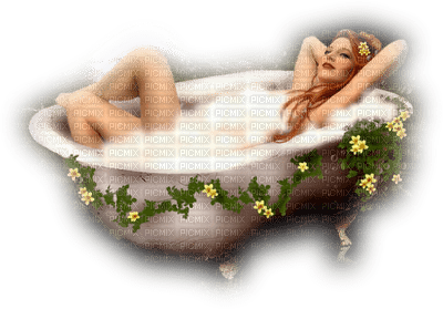 Kaz_Creations Woman Femme In Bath - png gratis