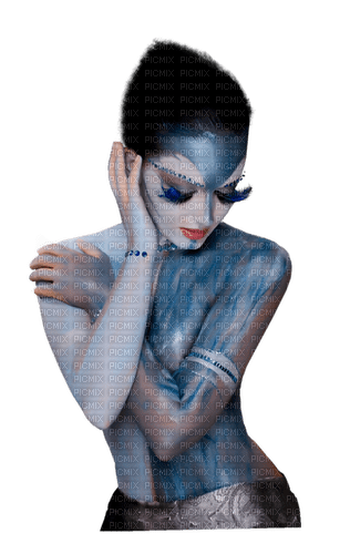 woman fashion blue spring - Free PNG