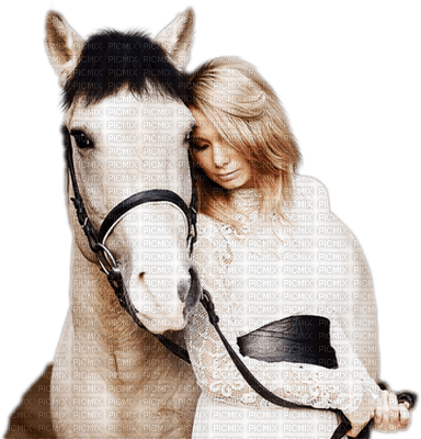 woman and horse - kostenlos png