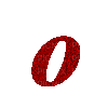 Kaz_Creations Alphabets Colours Red Letter O - GIF animate gratis