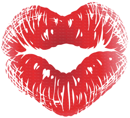 Kiss Besos Heart Red Amor Deco - Bogusia - ingyenes png