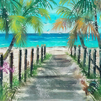 soave background animated summer tropical beach - GIF animado grátis