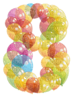 Kaz_Creations Numbers Balloons 8 - ücretsiz png