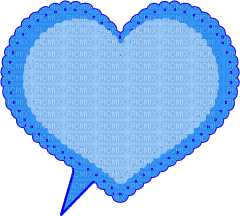 cadre coeur bleue - Gratis animerad GIF