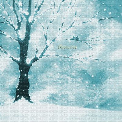 Y.A.M._Winter background blue - GIF animasi gratis
