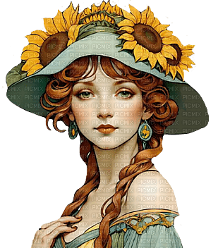 Mujer con sombrero - 免费PNG