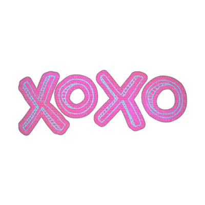 text xoxo pink - kostenlos png
