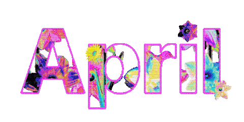 April.text.fleurs.flowers.Victoriabea - GIF animasi gratis