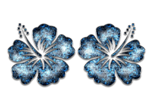 flower deco blue fleur tube - 免费PNG