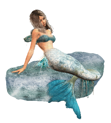 mermaid (created with gimp) - Bezmaksas animēts GIF