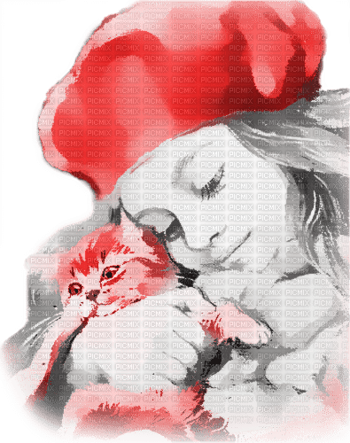 soave children girl cat autumn winter hat friends - 無料png