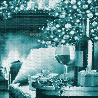 Y.A.M._New year Christmas background blue - Бесплатный анимированный гифка