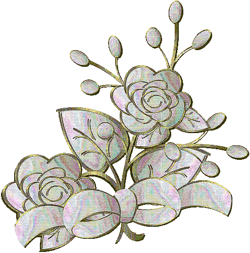 stained glass flowers - Gratis animerad GIF