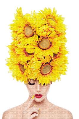 loly33 FEMME TOURNESOL - Free PNG