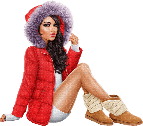 kikkapink woman fashion winter - png gratis