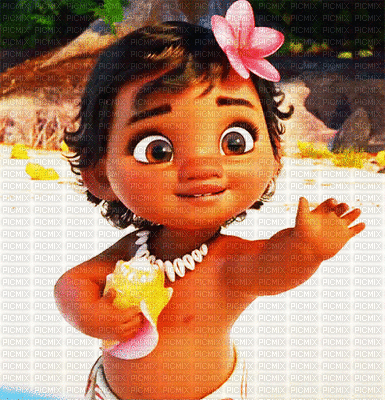 Baby Moana - Darmowy animowany GIF