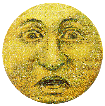 Moon, smiling vintage, face, gif - 無料のアニメーション GIF