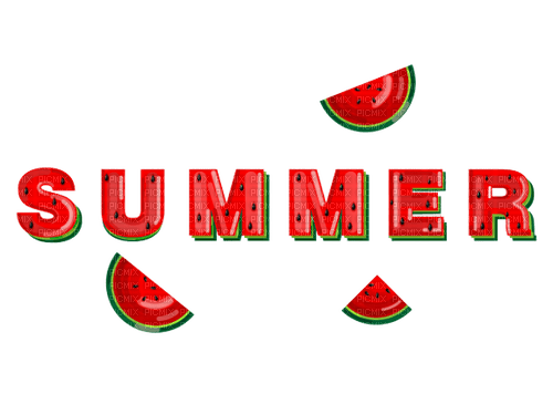 Watermelon Summer Text - Bogusia - Free PNG