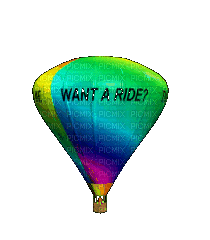 hot air balloon bp - GIF animé gratuit