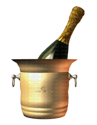 champagne-bottle-flaska-deco-minou 52 - png grátis