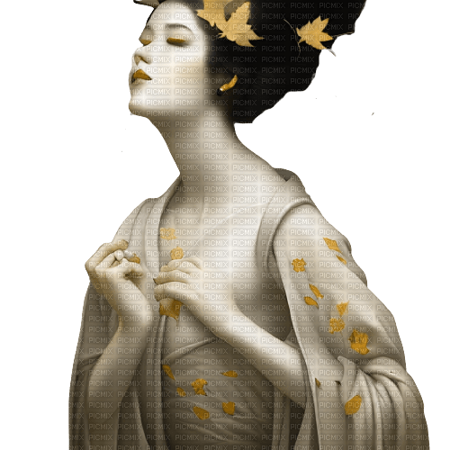 kikkapink autumn woman geisha - png gratis
