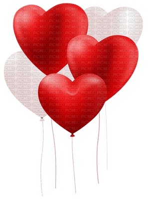 Kaz_Creations Valentine Deco Love Balloons Hearts - kostenlos png