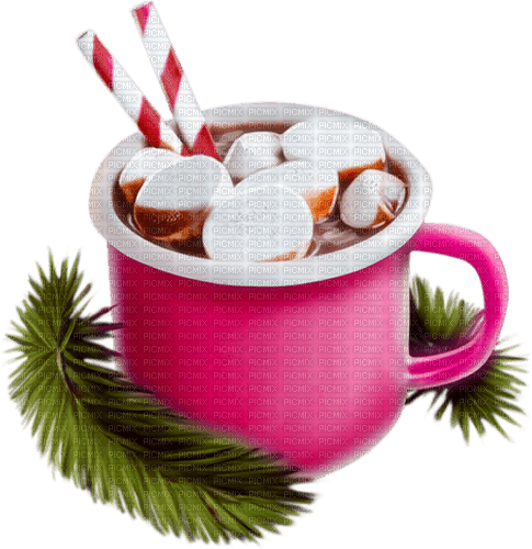 Hot.Chocolate.Cocoa.Green.Pink.White.Red.Brown - PNG gratuit