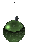 GREEN CHRISTMAS BALL gif  SWINGING noel boule - Бесплатный анимированный гифка