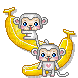 White Monkeys - Free animated GIF