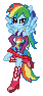 equestria girls rainbow dash pixel sprite - Бесплатный анимированный гифка