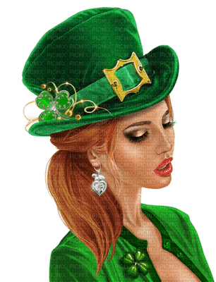 WOMAN ST PATRICK DAY FEMME - darmowe png