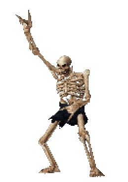 rocker skeleton - GIF animé gratuit