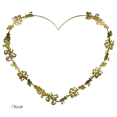 Gold-heart - zdarma png