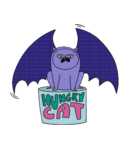 Hungry Cat - GIF animé gratuit
